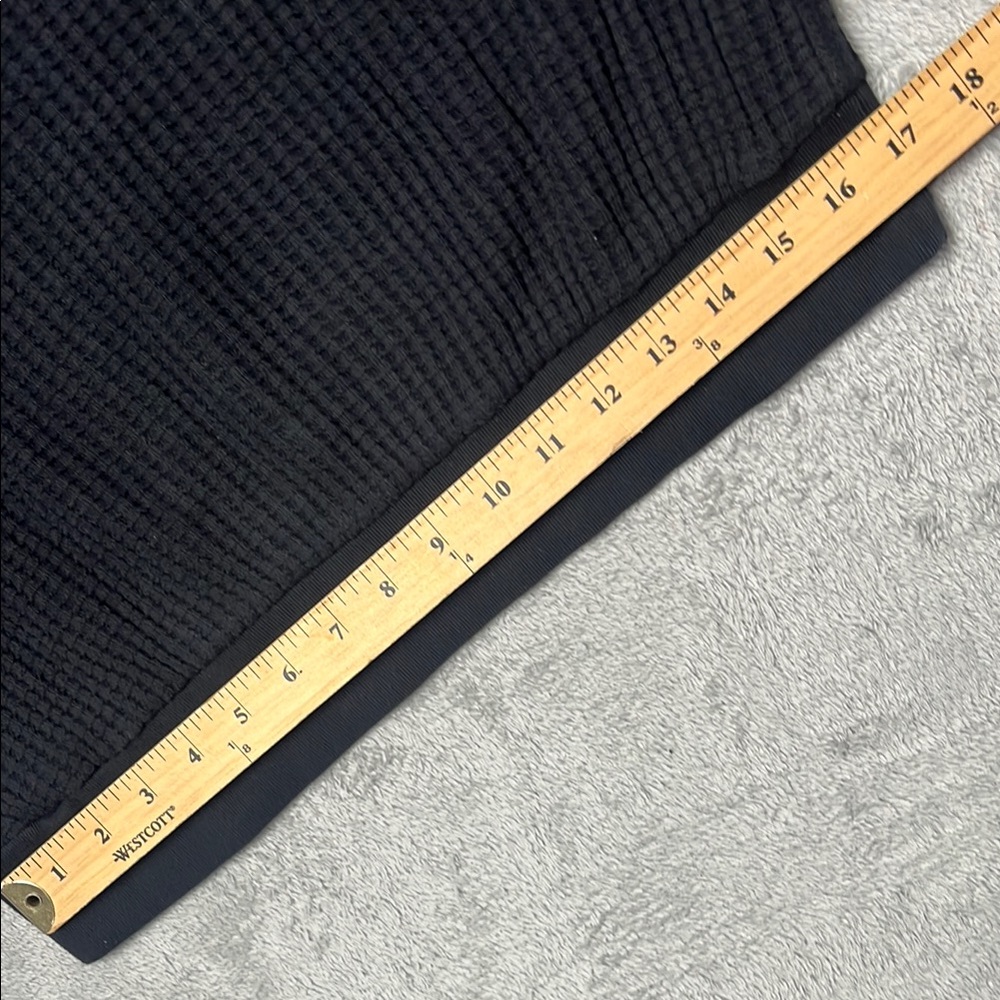 NEW MATE The Label XS 100% Organic Cotton Black‎ Waffle Relaxed Knit Hoodie - Picture 5 of 10